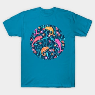 Colorful Chameleons in the Wild Grass T-Shirt